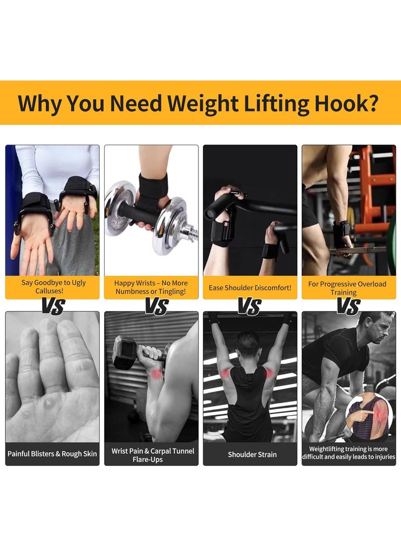 أحزمة معصم لرفع الأثقال في صالة الألعاب الرياضية مزودة بخطافات لتمارين الرفعة المميتة، والسحب لأعلى، وتمارين القوة - Image 4